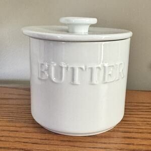 Fitz & Floyd White Porcelain French Style Butter Keeper Bell Dish 4.5” NEW NWT